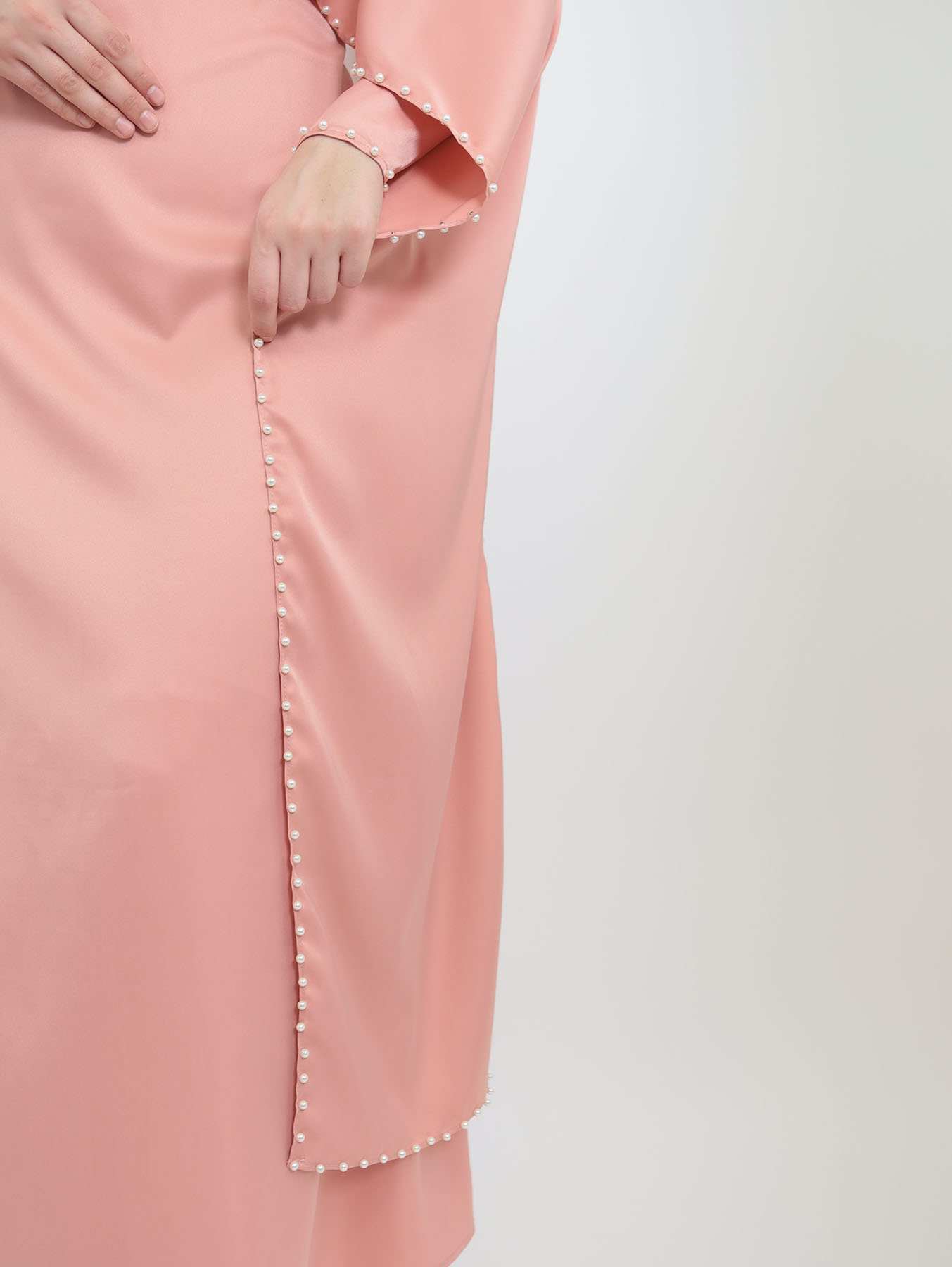 Maxi Dress with Cape - Blush - 7