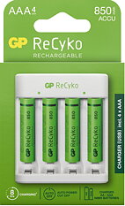 GP ReCyko Batteriladdare inkl. 4xAAA 850mAh
