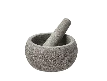 Mortel med stöt Dia. 16 x 8 cm Granitgrå