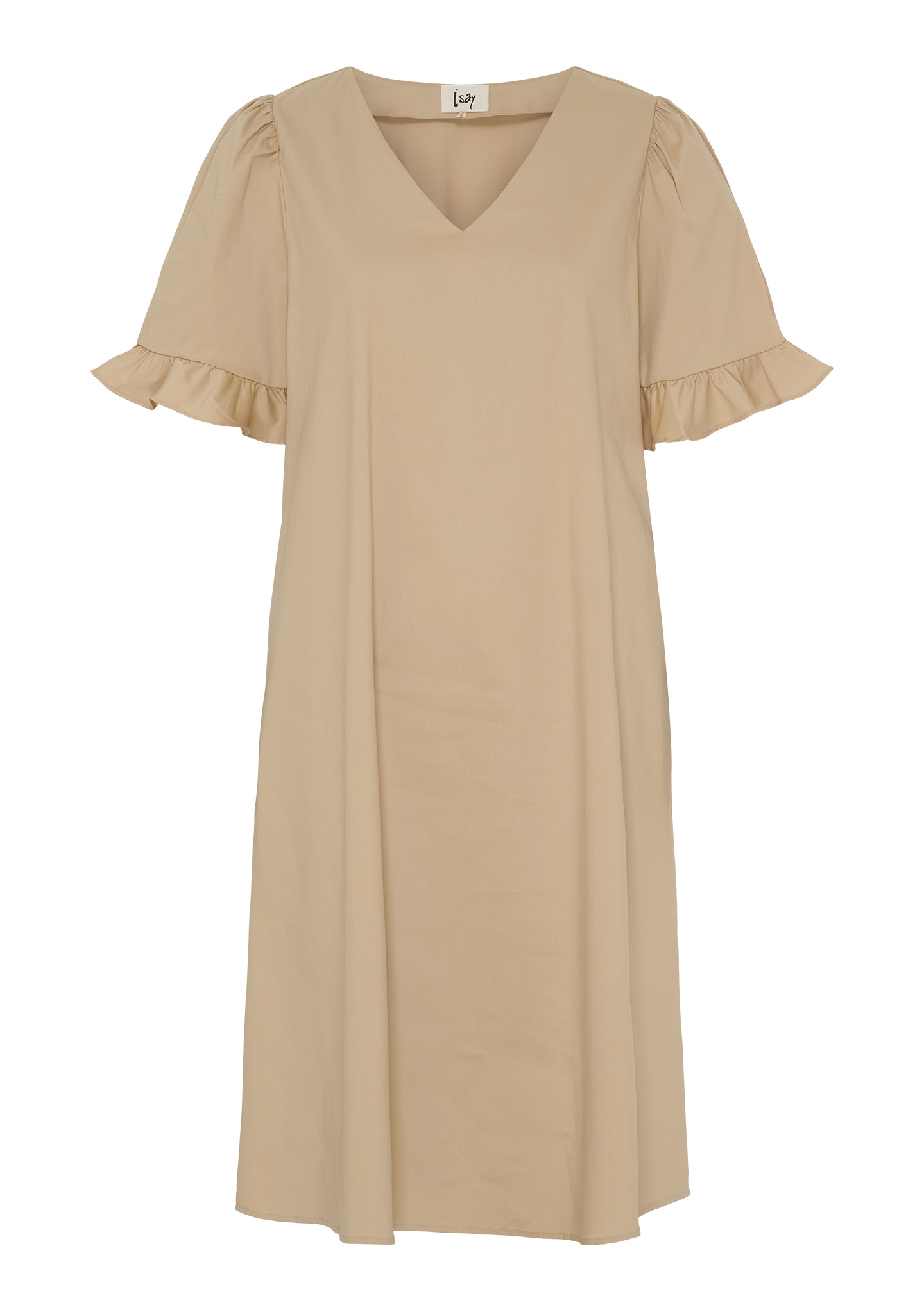 Sigga Flounce Dress - Camel - Isay