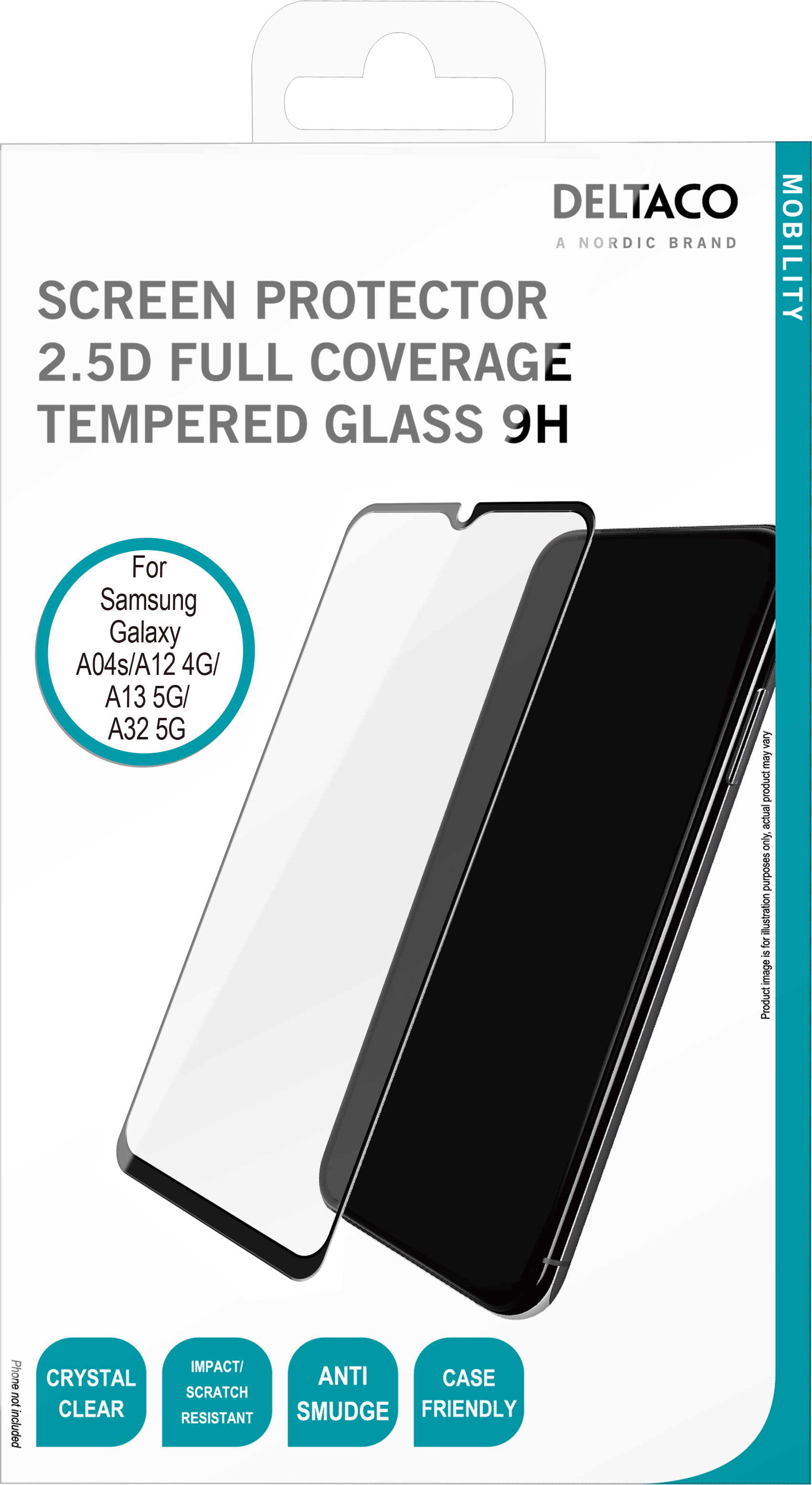Deltaco, Skärmskydd för Samsung Galaxy A12 4G / A13 5G / A32 5G, 2,5D härdat glas, 9H hårdhet. - 4