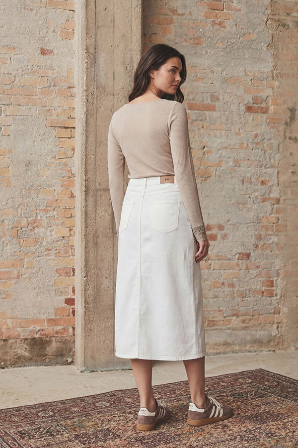 Isay - Carpi Denim Skirt Broken White - 2
