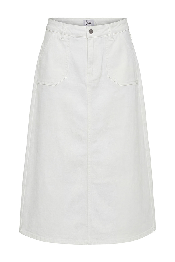 Isay - Carpi Denim Skirt Broken White - 4