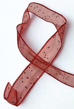 Röd Glitterorganza 15