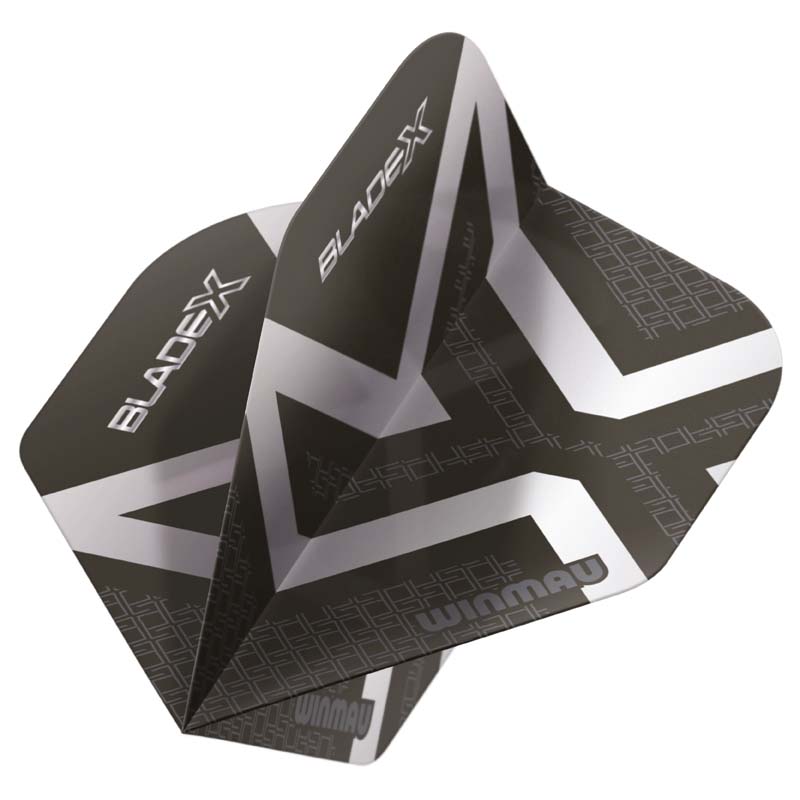 Winmau Prism Blade X Metallic Black & Silver Standard NO2 - 2