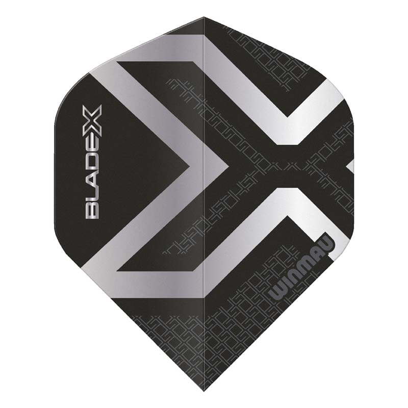 Winmau Prism Blade X Metallic Black & Silver Standard NO2