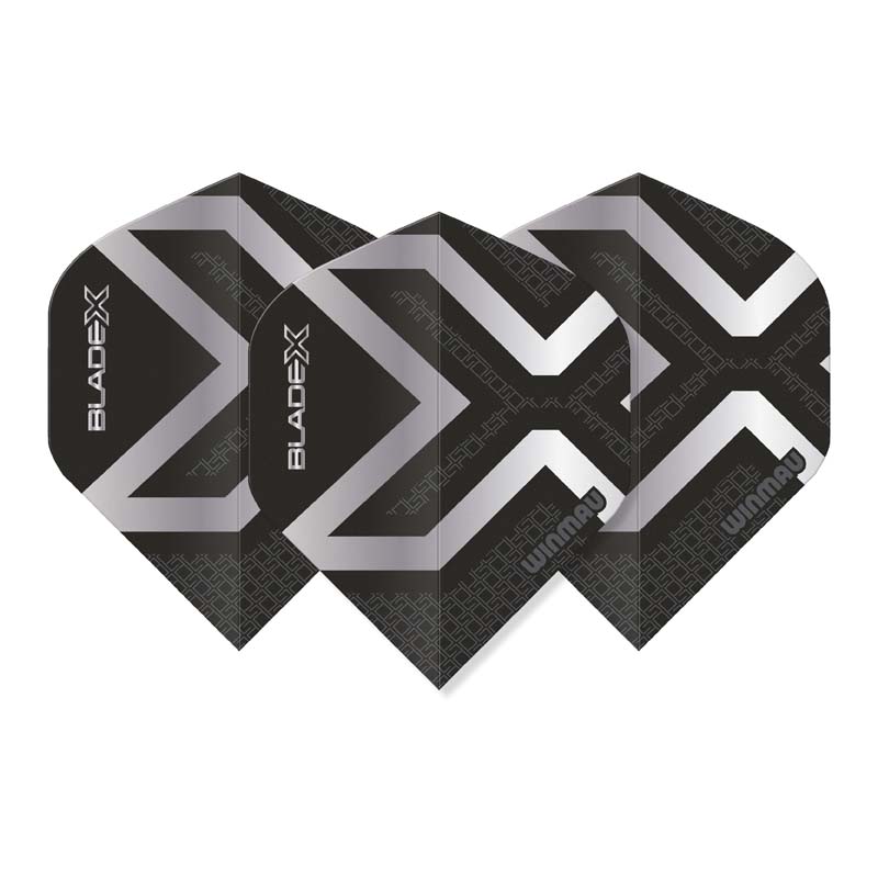 Winmau Prism Blade X Metallic Black & Silver Standard NO2 - 3