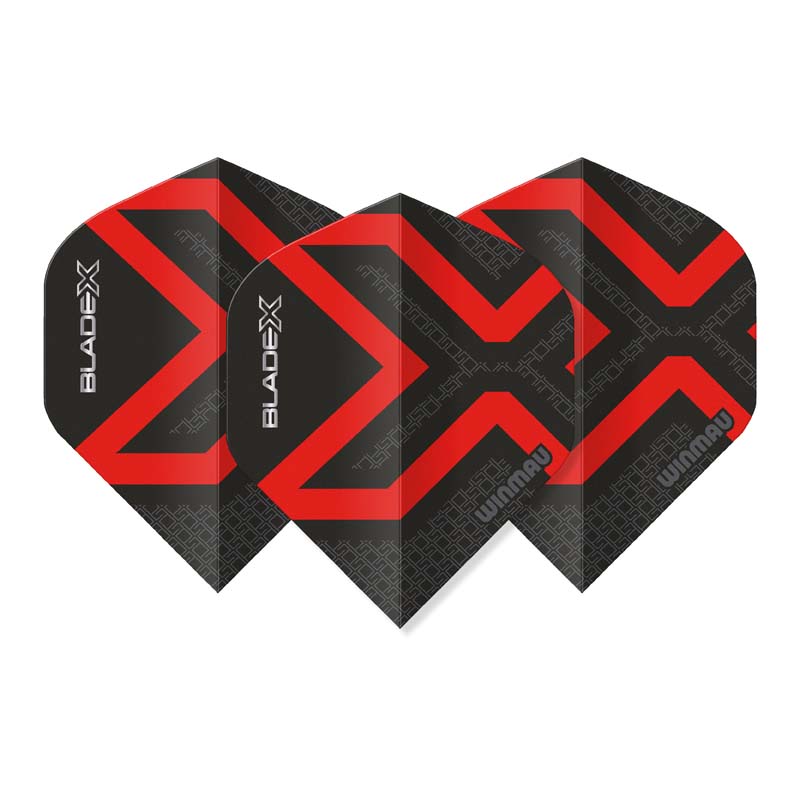 Winmau Prism Blade X Metallic Black & Red Standard NO2 - 3