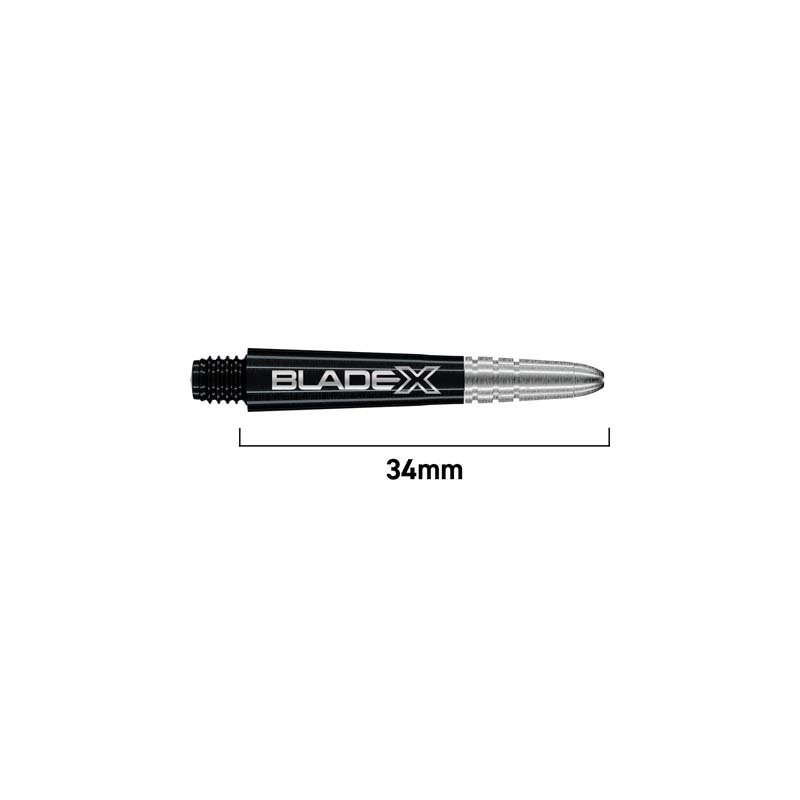 Winmau Vecta Blade X Black & Silver Short 34mm - 2