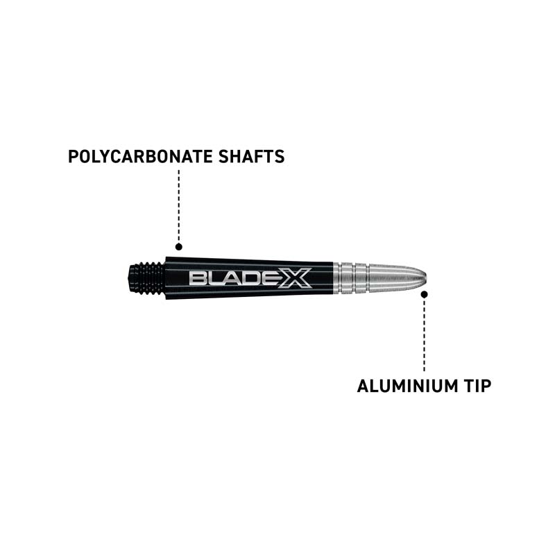 Winmau Vecta Blade X  Svart & Silver Mellan 37mm - 3