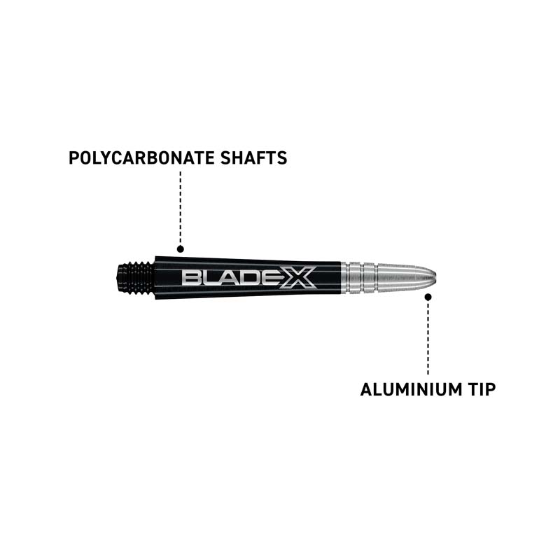 Winmau Vecta Blade X Black & Silver Medium 40mm - 3