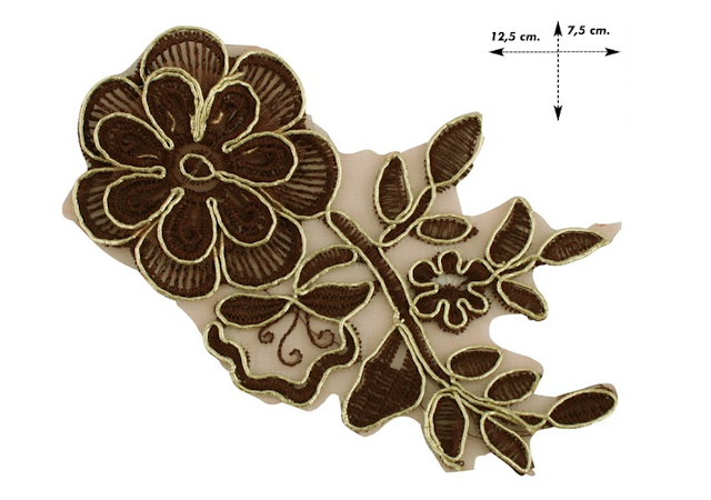 3D Spets Applikationer Metallic
