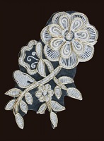 3D Spets Applikationer Metallic - 3