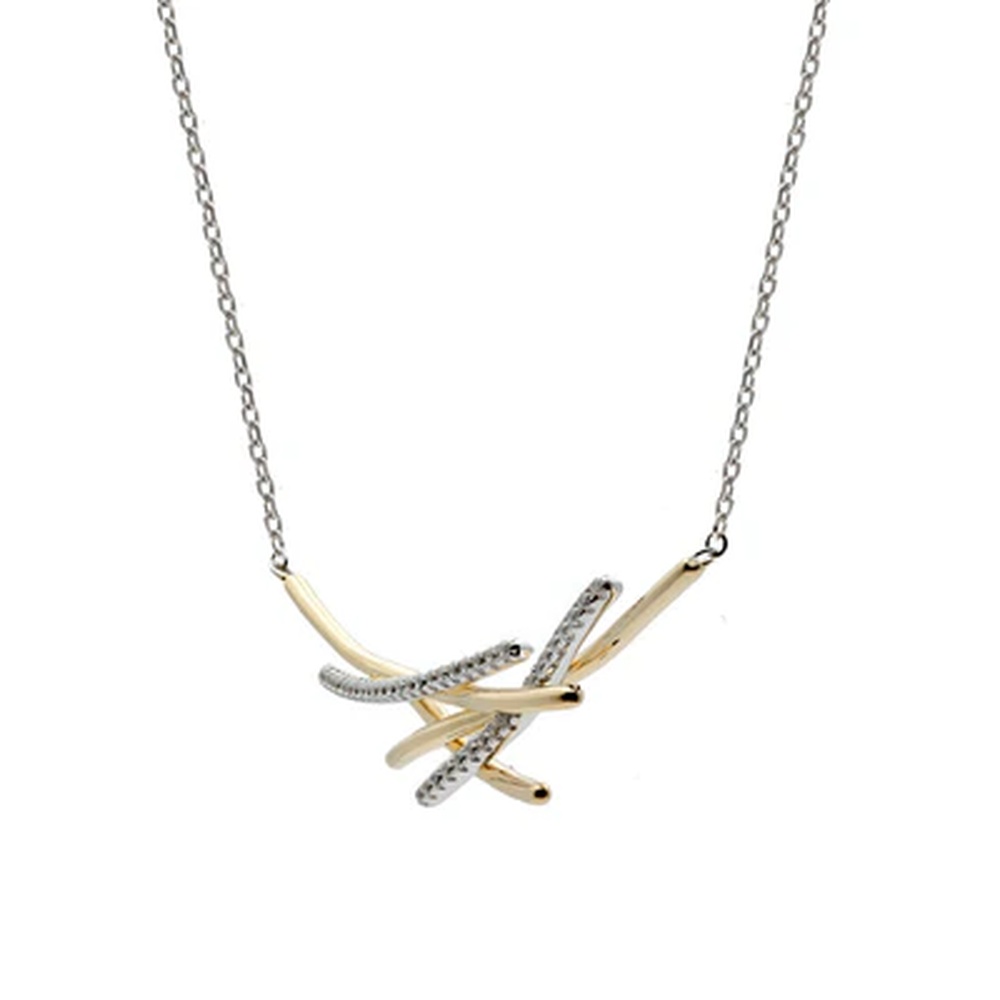 Lineargent Two Tone Brilliant Lines halsband - 2