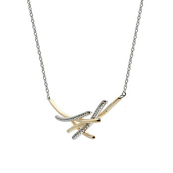 Lineargent Two Tone Brilliant Lines halsband