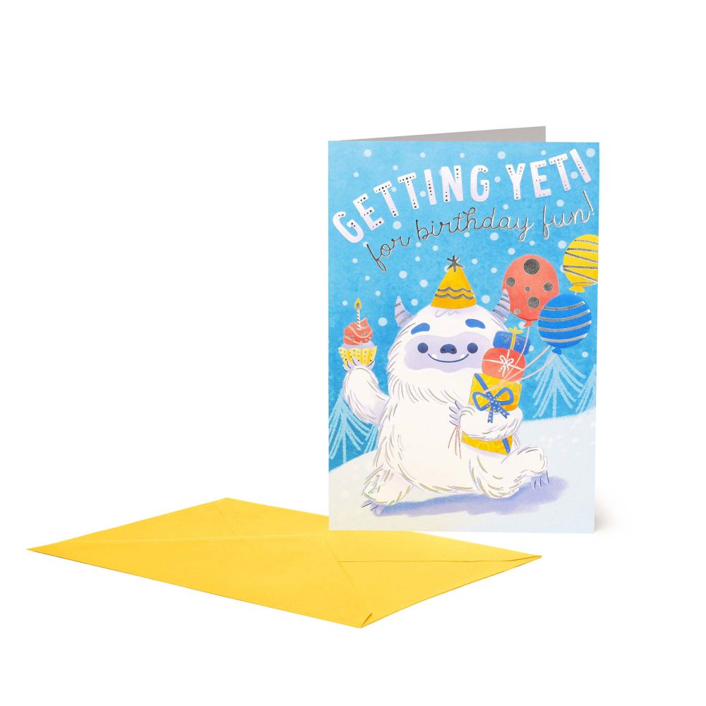 Large Greeting card, Yeti Birthday (BG0854)