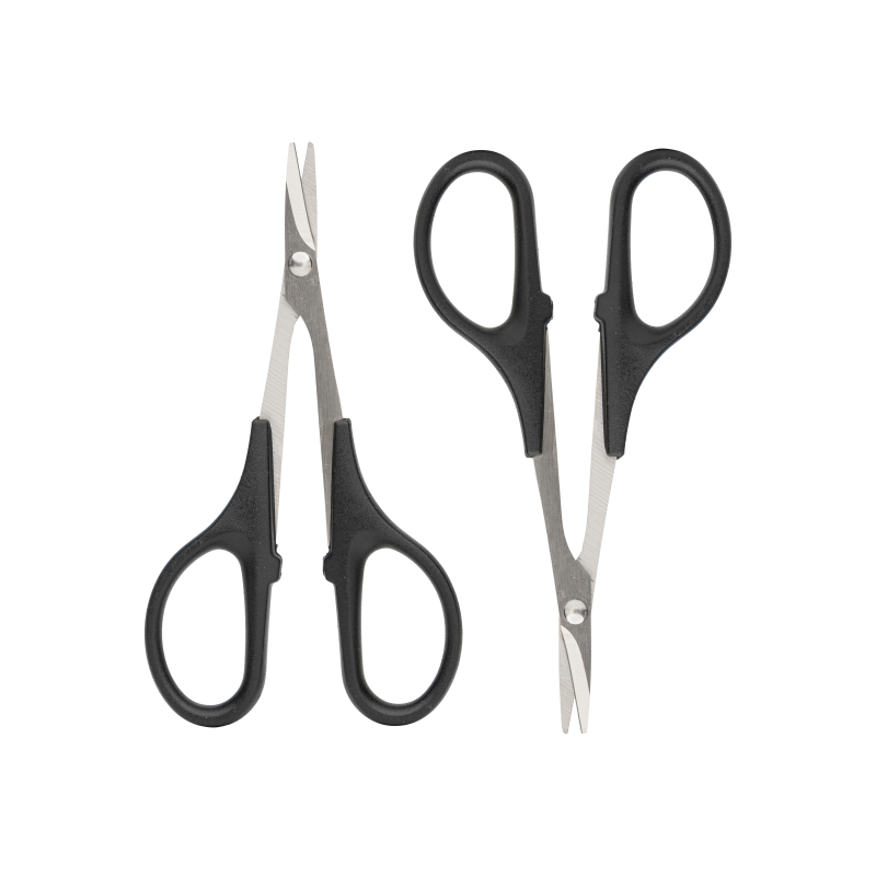 Curved and Straight Plastic Scissors