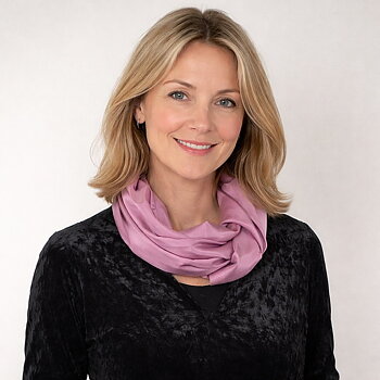 Ljust Violett Sidenscarf Isa Ny kvalitet