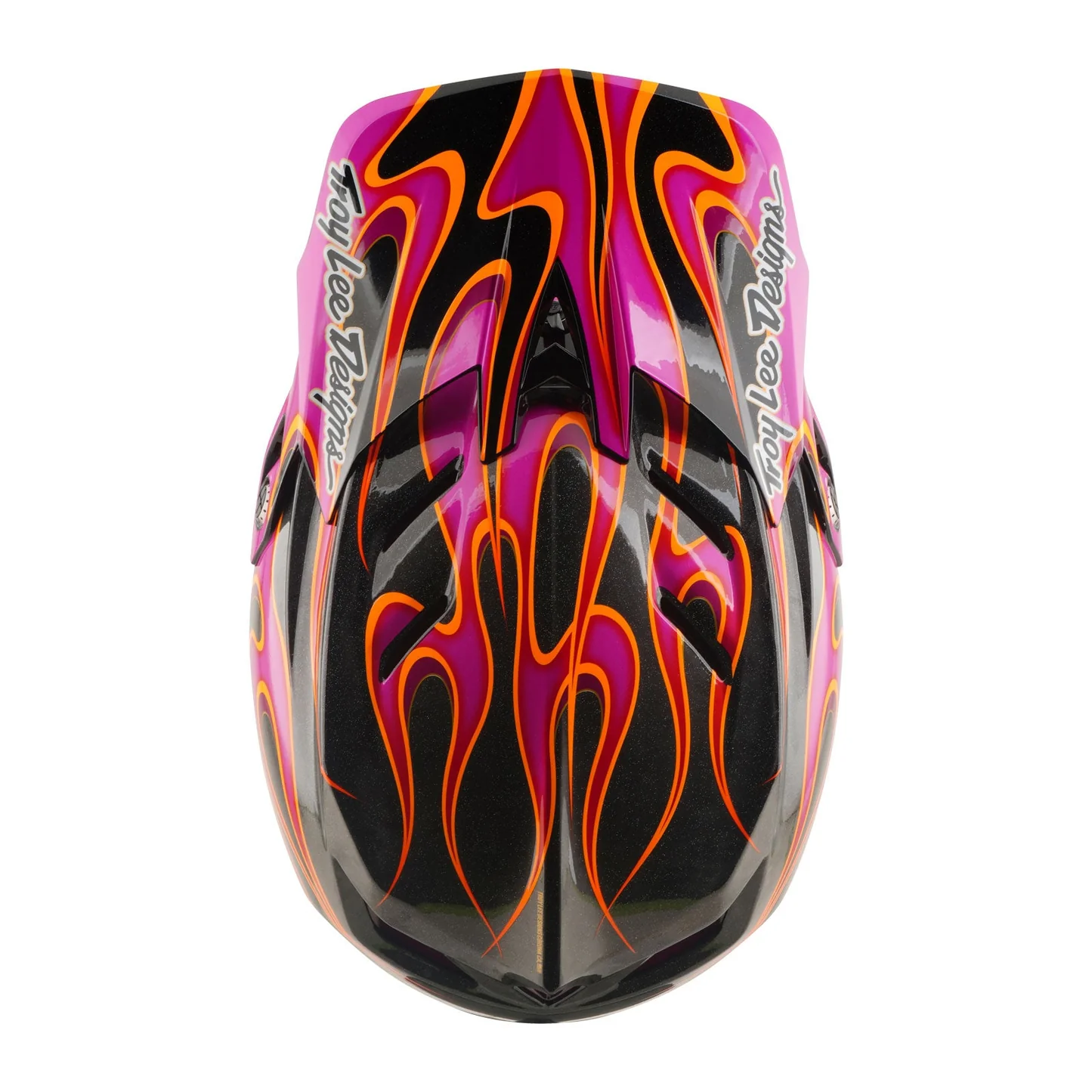 Troy Lee Design D4 Carbon Helmet Torched Carbon / Magenta - 3