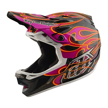 Troy Lee Design D4 Carbon Helmet Torched Carbon / Magenta