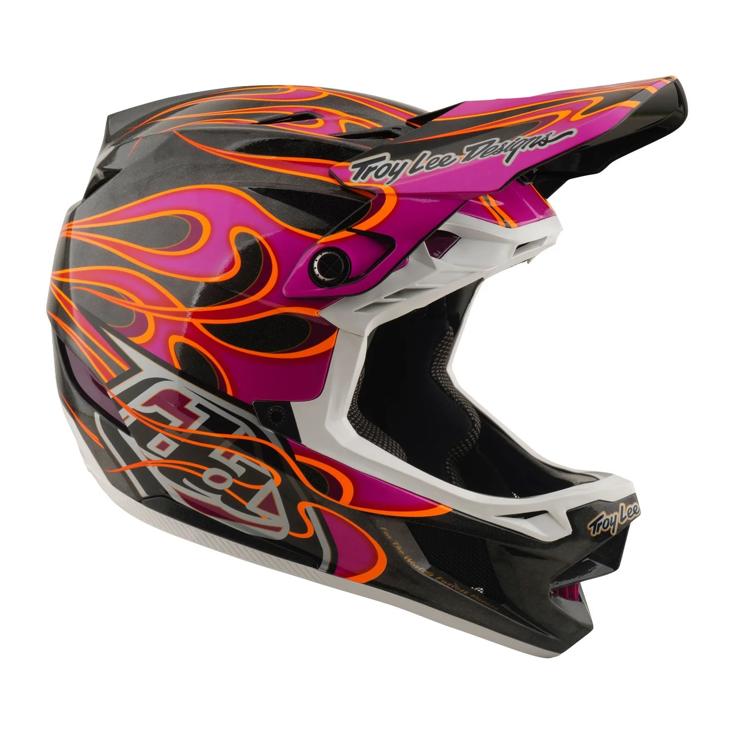 Troy Lee Design D4 Carbon Helmet Torched Carbon / Magenta - 2