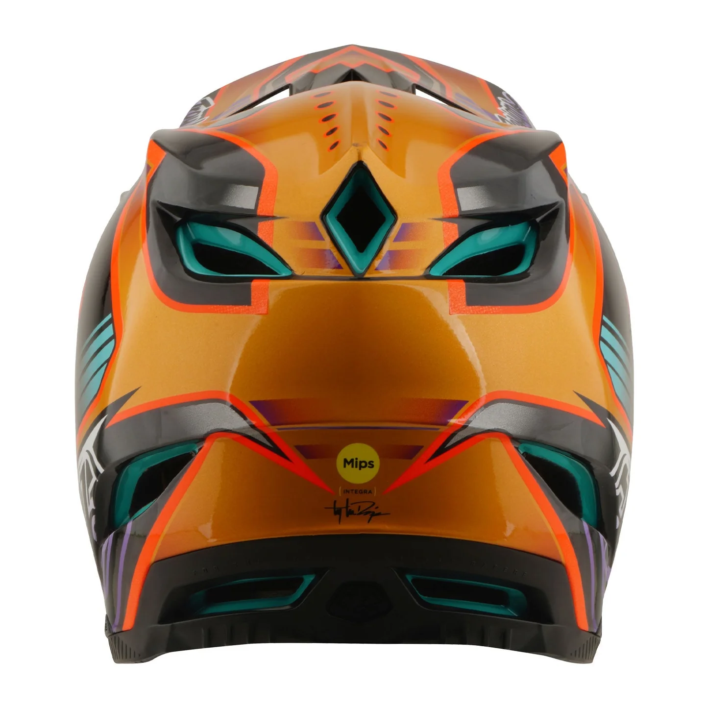 Troy Lee Design D4 Carbon Helmet Crest Gold - 3