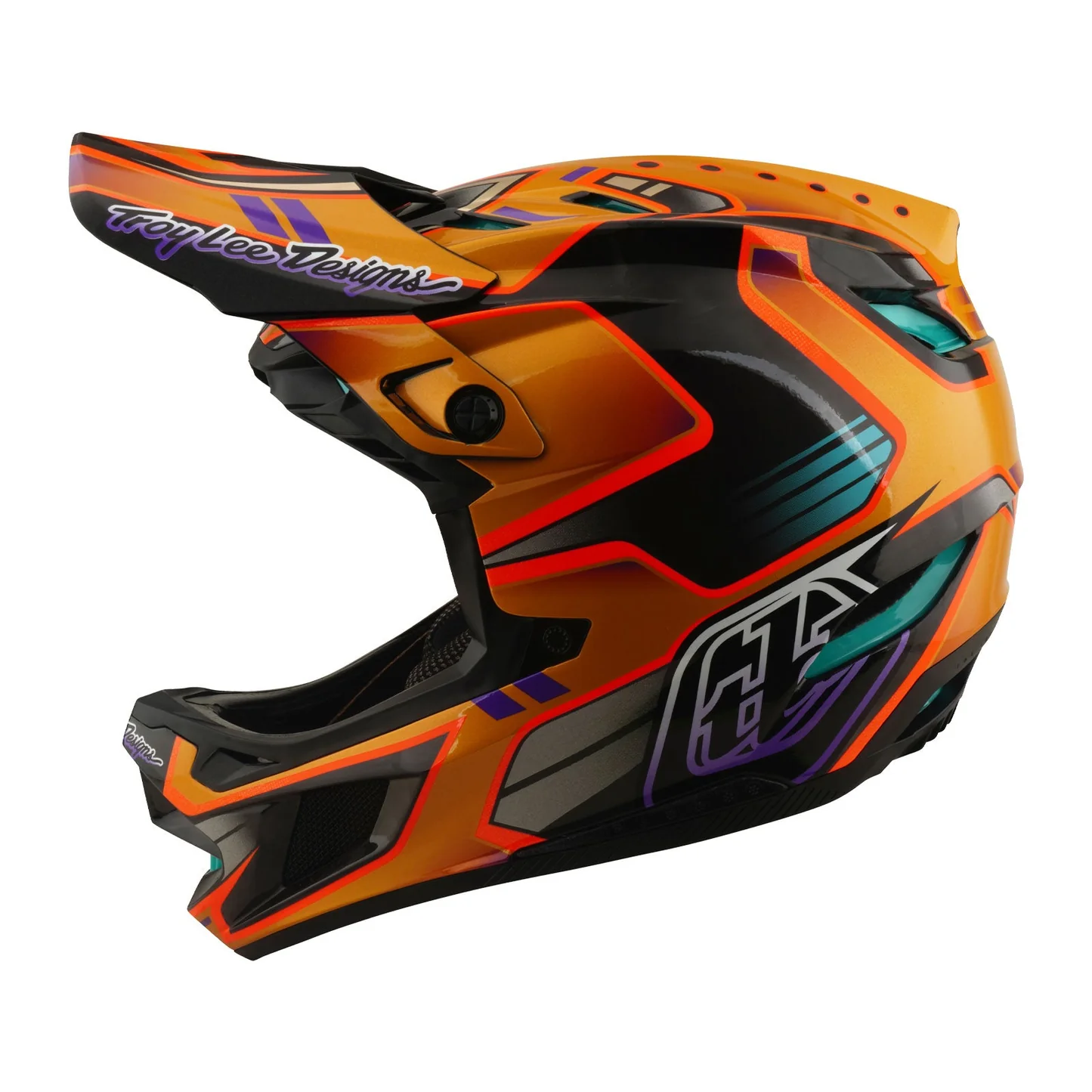 Troy Lee Design D4 Carbon Helmet Crest Gold