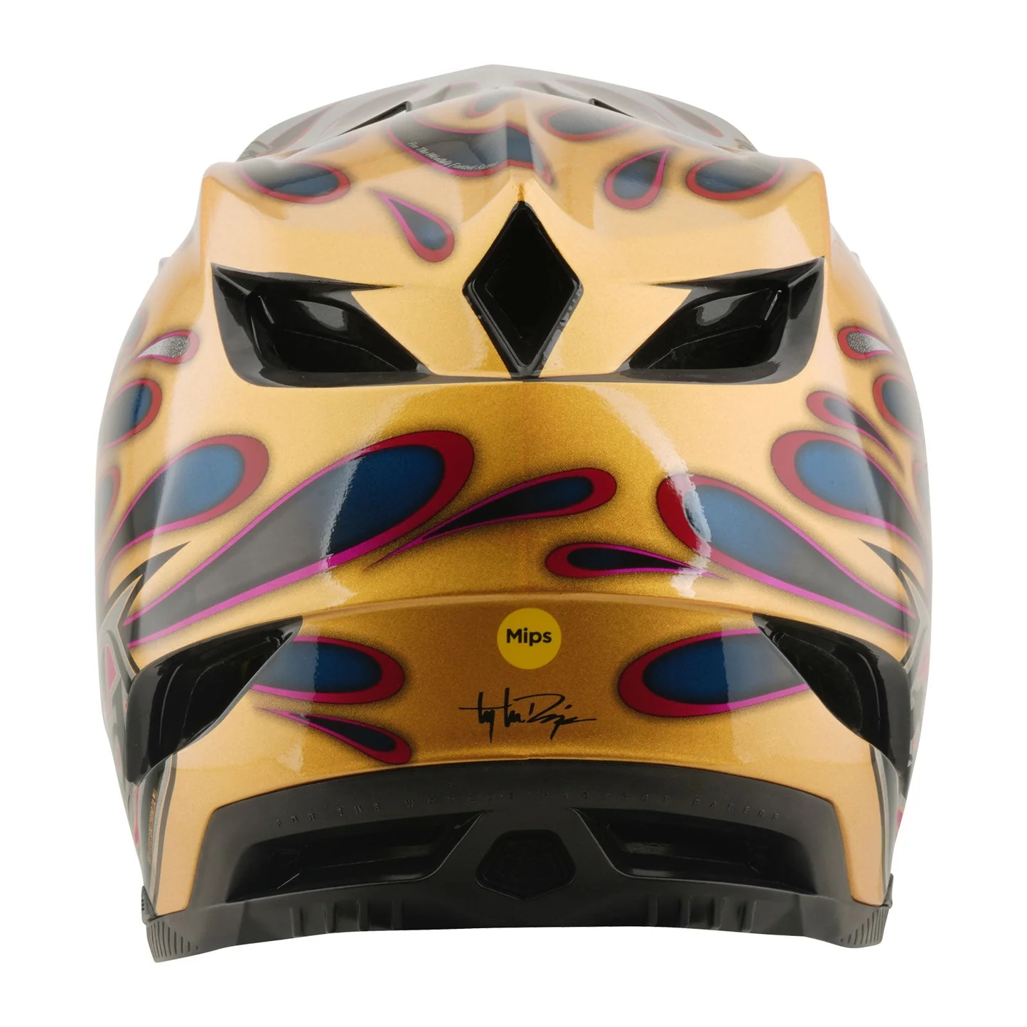 Troy Lee Design D4 Carbon Helmet Overspray Gold / Black - 3
