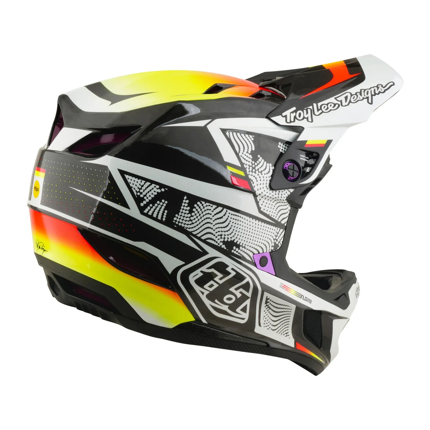 Troy Lee Design D4 Carbon Helmet Lined up Black - 2