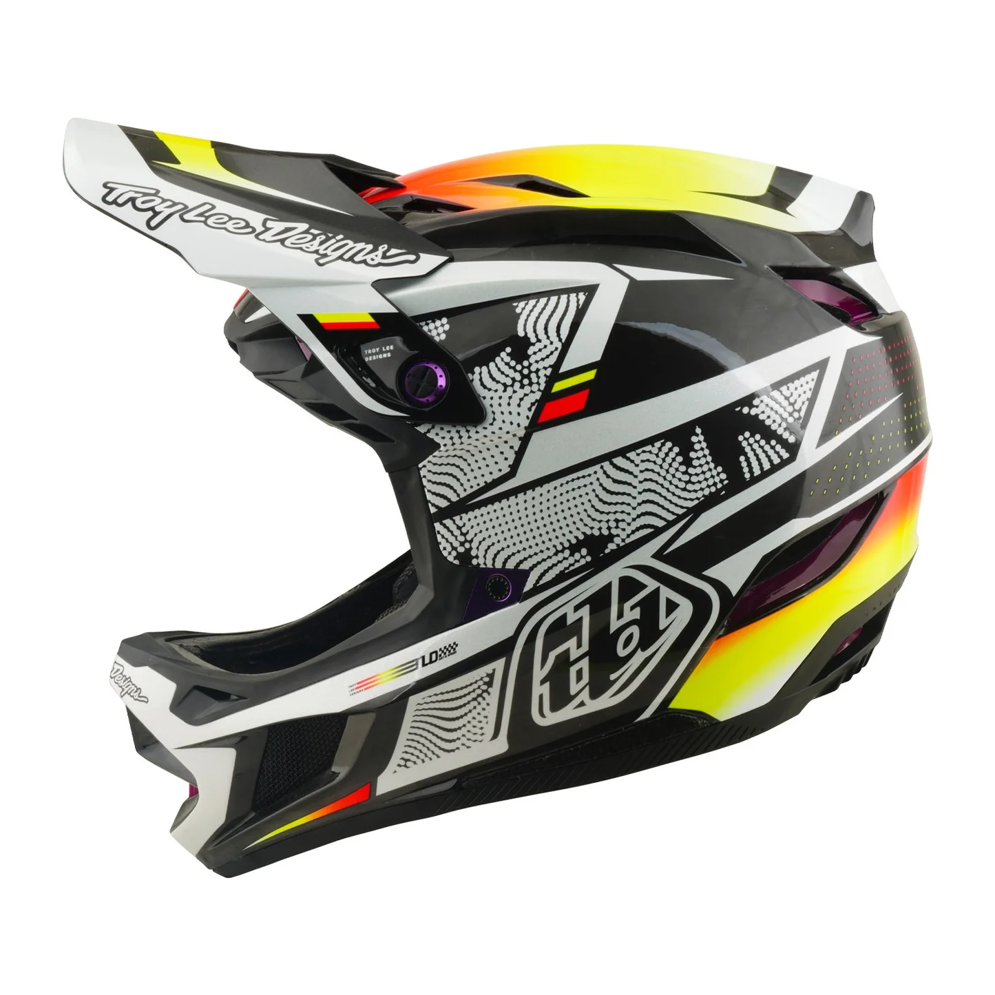 Troy Lee Design D4 Carbon Helmet Lined up Black