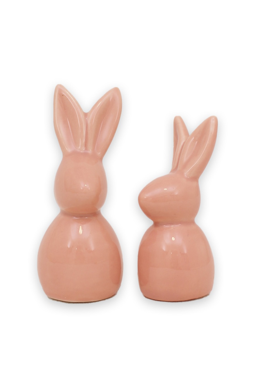 Rabbit - Bunny - Hare - Pink - Easter decoration - 2-pack
