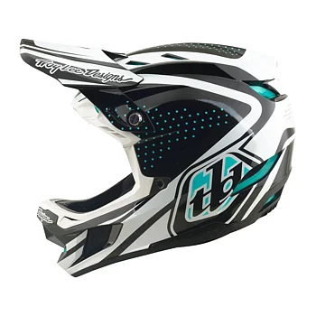 Troy Lee Designs D4 Polyacrylite Helmet the Line Charcoal / White