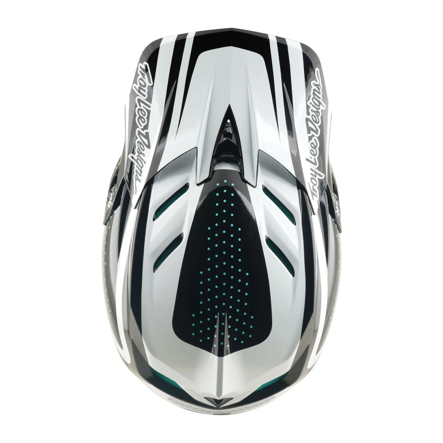 Troy Lee Designs D4 Polyacrylite Helmet the Line Charcoal / White - 3