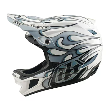 Troy Lee Designs D4 Composite Helmet Torched White / Silver