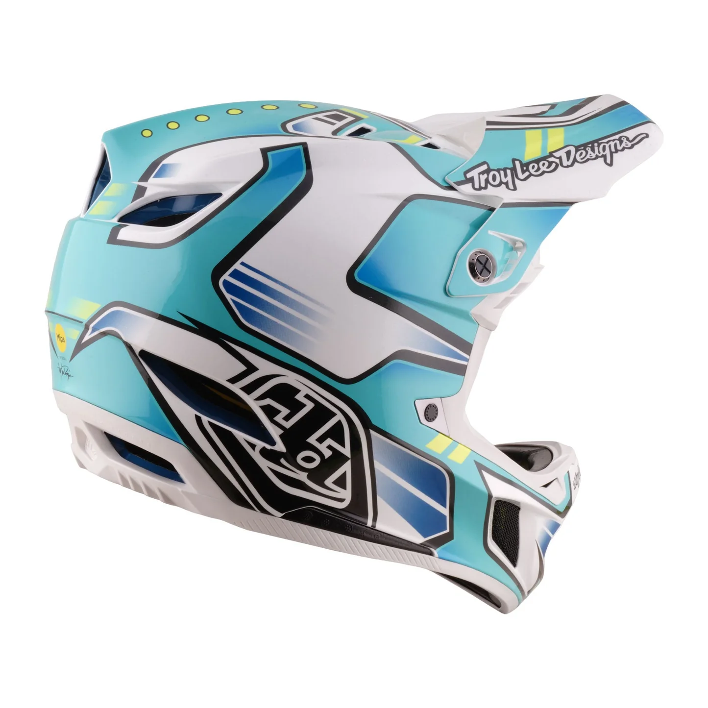 Troy Lee Designs D4 Composite Helmet Crest Real Teal - 2