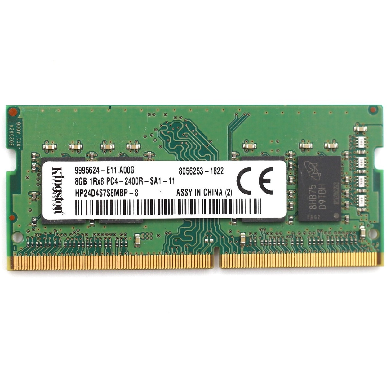 Begagnat 8GB DDR4 (1x8GB) KingSton SODIMM 1Rx8 PC4-2400R 2400MHz RAM Minne HP24D4S7S8MBP