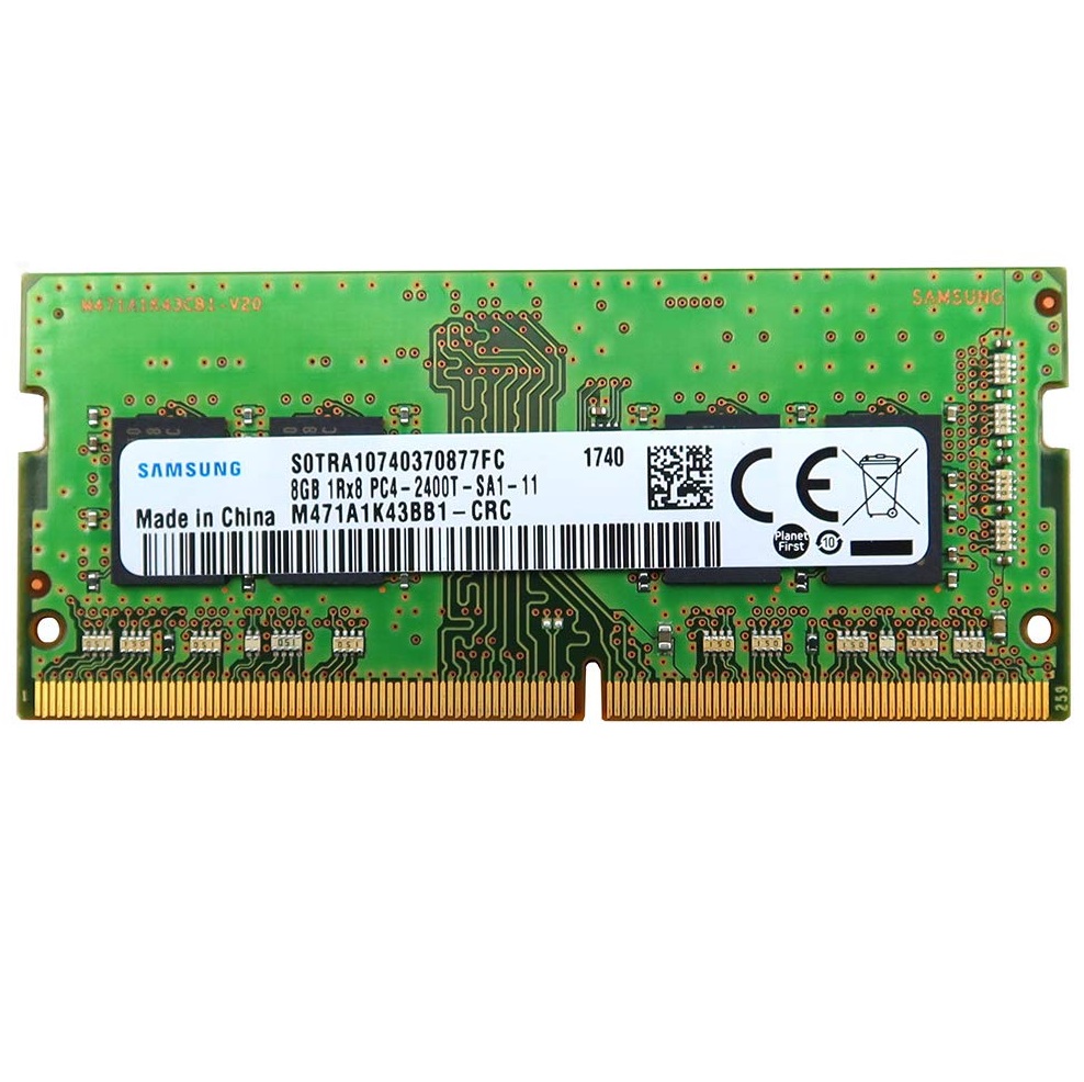 Begagnat 8GB DDR4 (1x8GB) Samsung SODIMM 1Rx8 PC4-2400T 2400MHz RAM Minne M471A1K43BB1-CRC