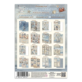 Silent Sea Junk Journal stickers, Backgrounds, Cut-Outs