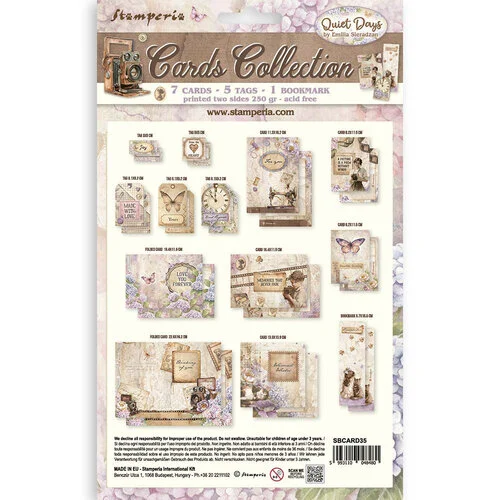 Stamperia - Quiet Days Collection - Cards Collection - 2
