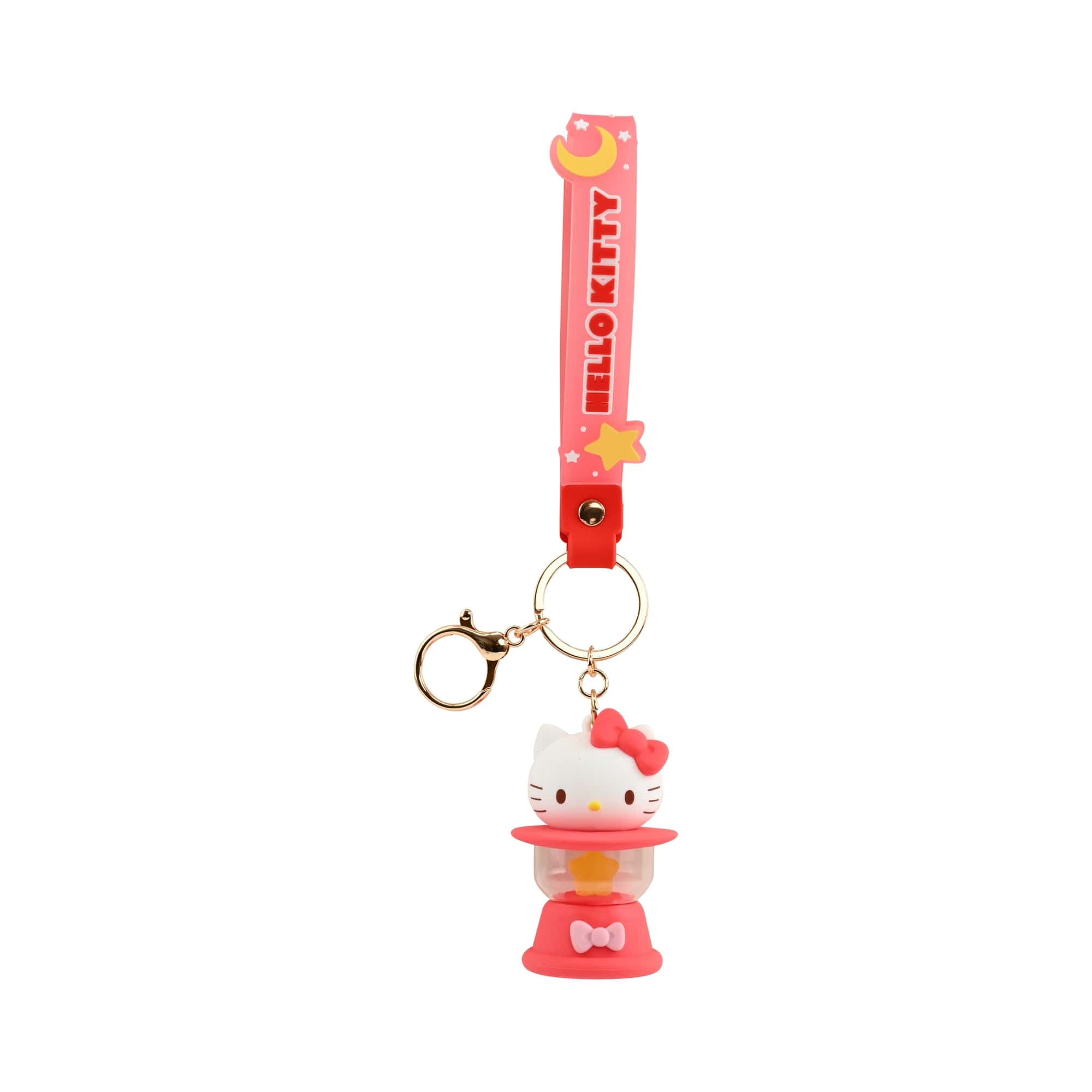 Hello Kitty 3D Nyckelring/Bag Charm med Silikonband - Light-Up Camping Lamp - 4