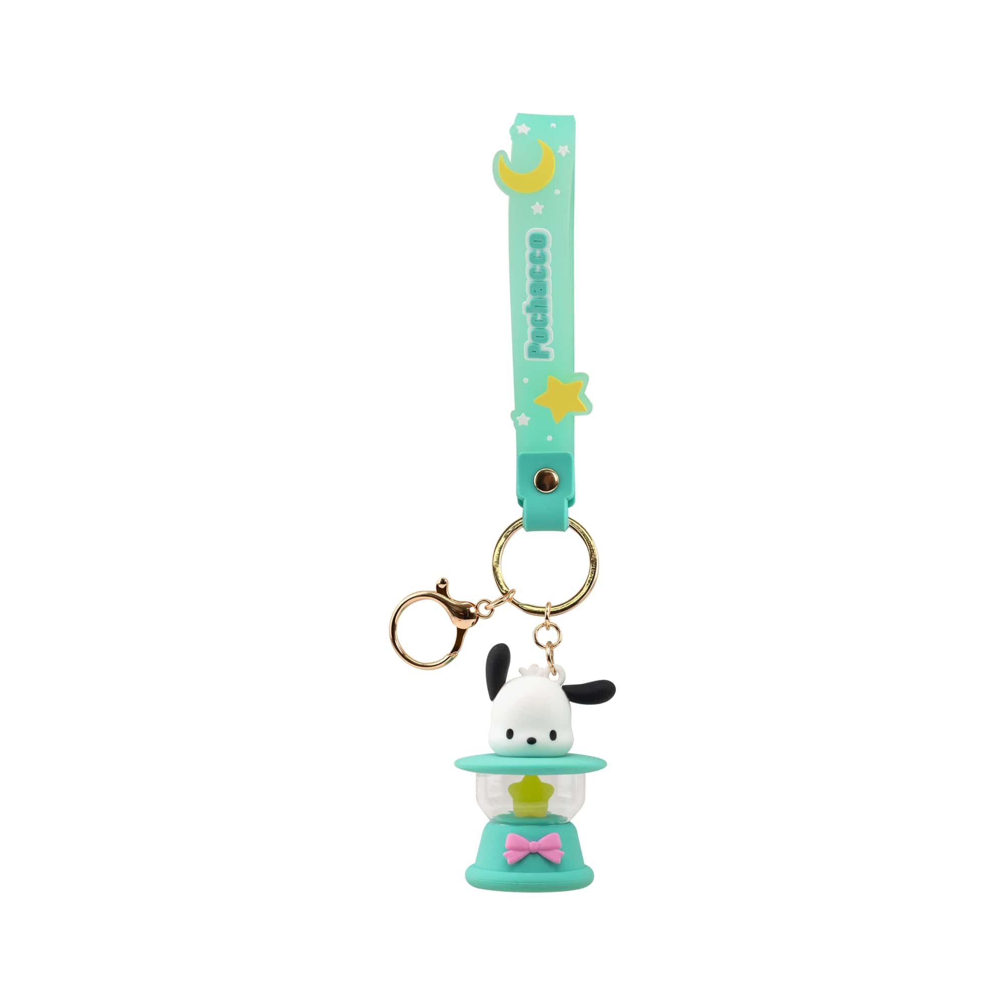 Pochacco 3D Nyckelring/Bag Charm med Silikonband - Light-Up Camping Lamp - 4