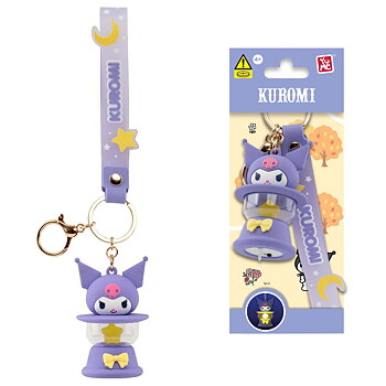Kuromi 3D Nyckelring/Bag Charm med Silikonband - Light-Up Camping Lamp