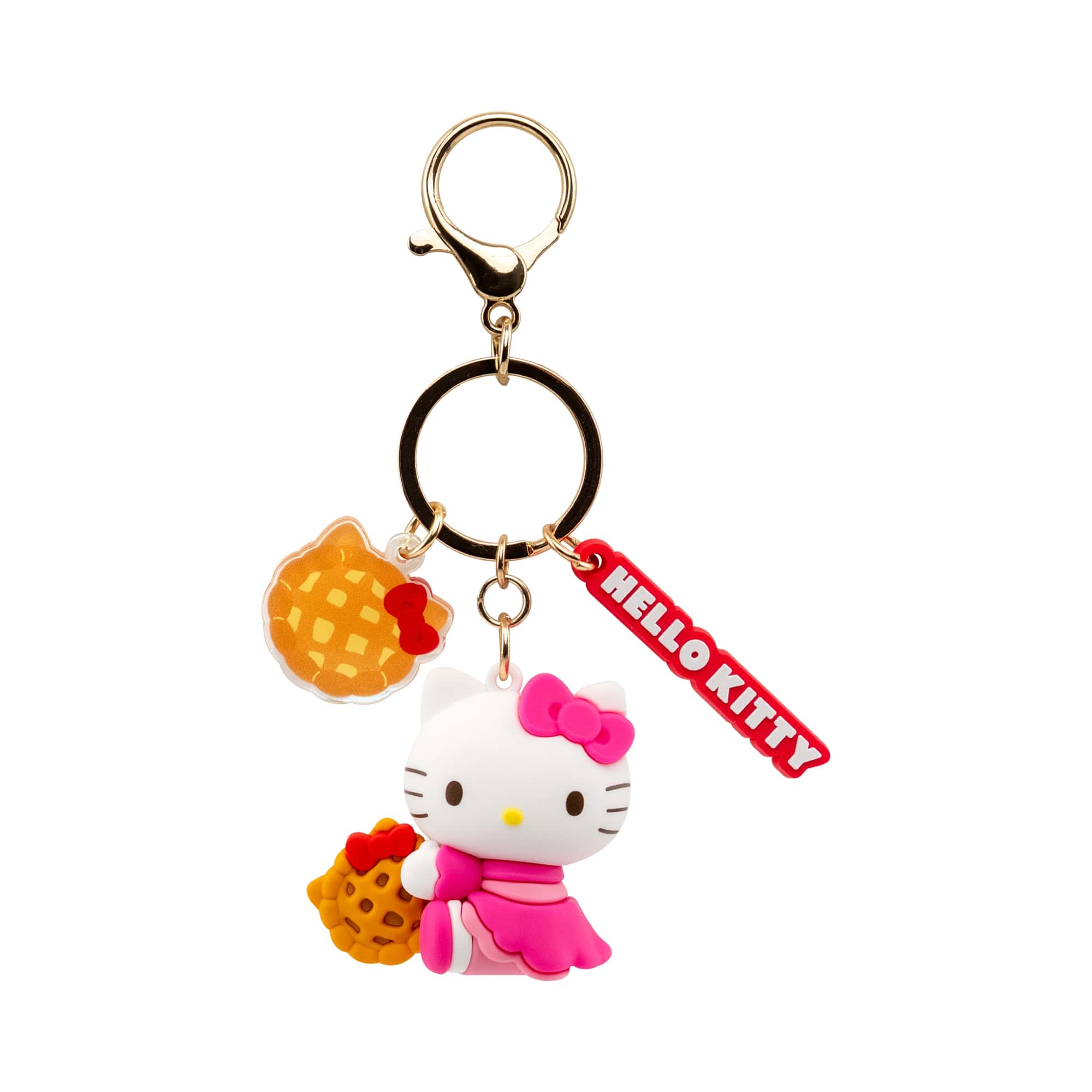 Hello Kitty 3D Nyckelring/Bag Charm med Silikonband - Tea Party Series - 4
