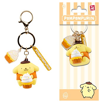 Pompompurin 3D Nyckelring/Bag Charm med Silikonband - Tea Party Series