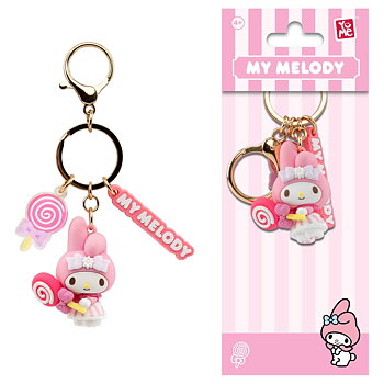 My Melody 3D Nyckelring/Bag Charm med Silikonband - Tea Party Series