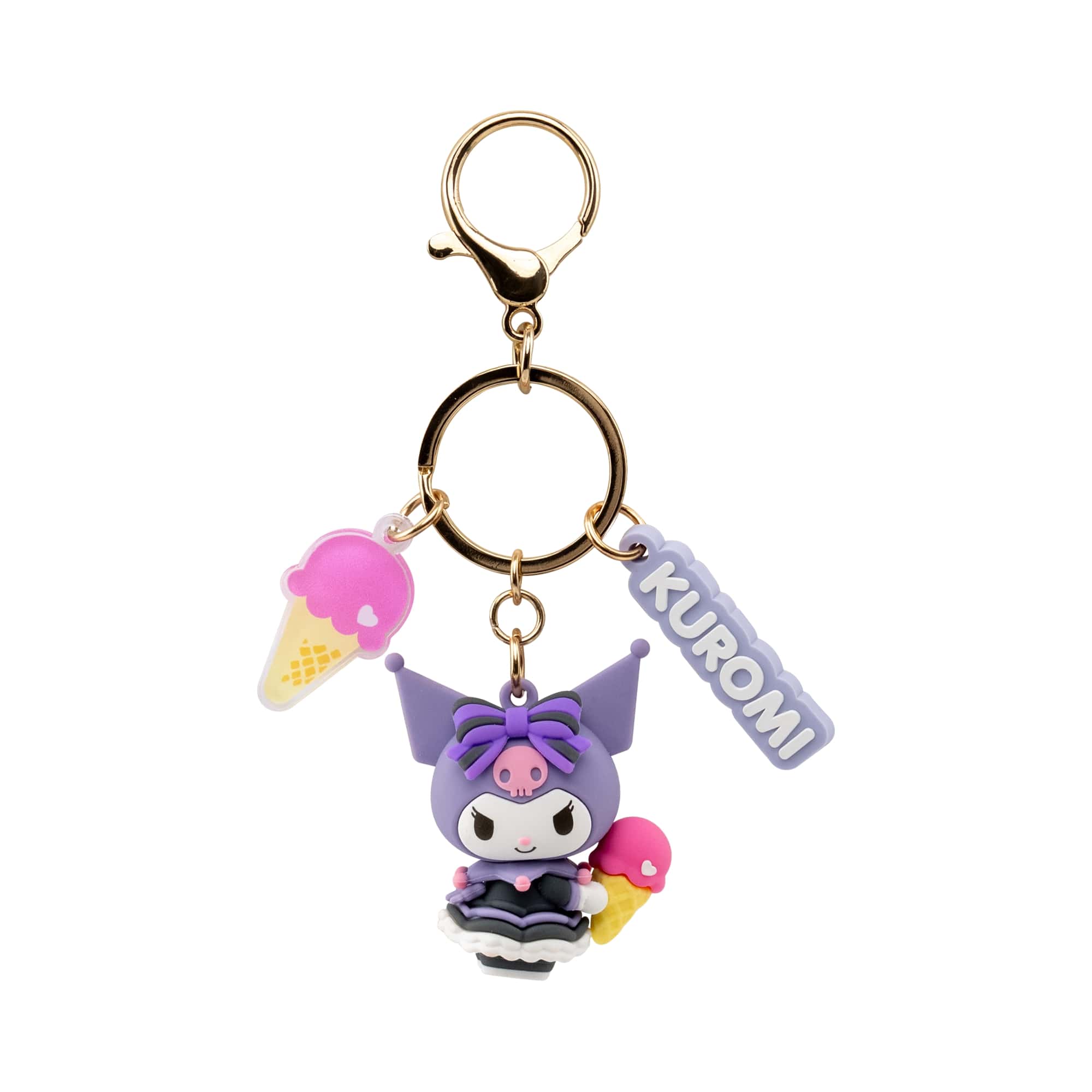 Kuromi 3D Nyckelring/Bag Charm med Silikonband - Tea Party Series - 4