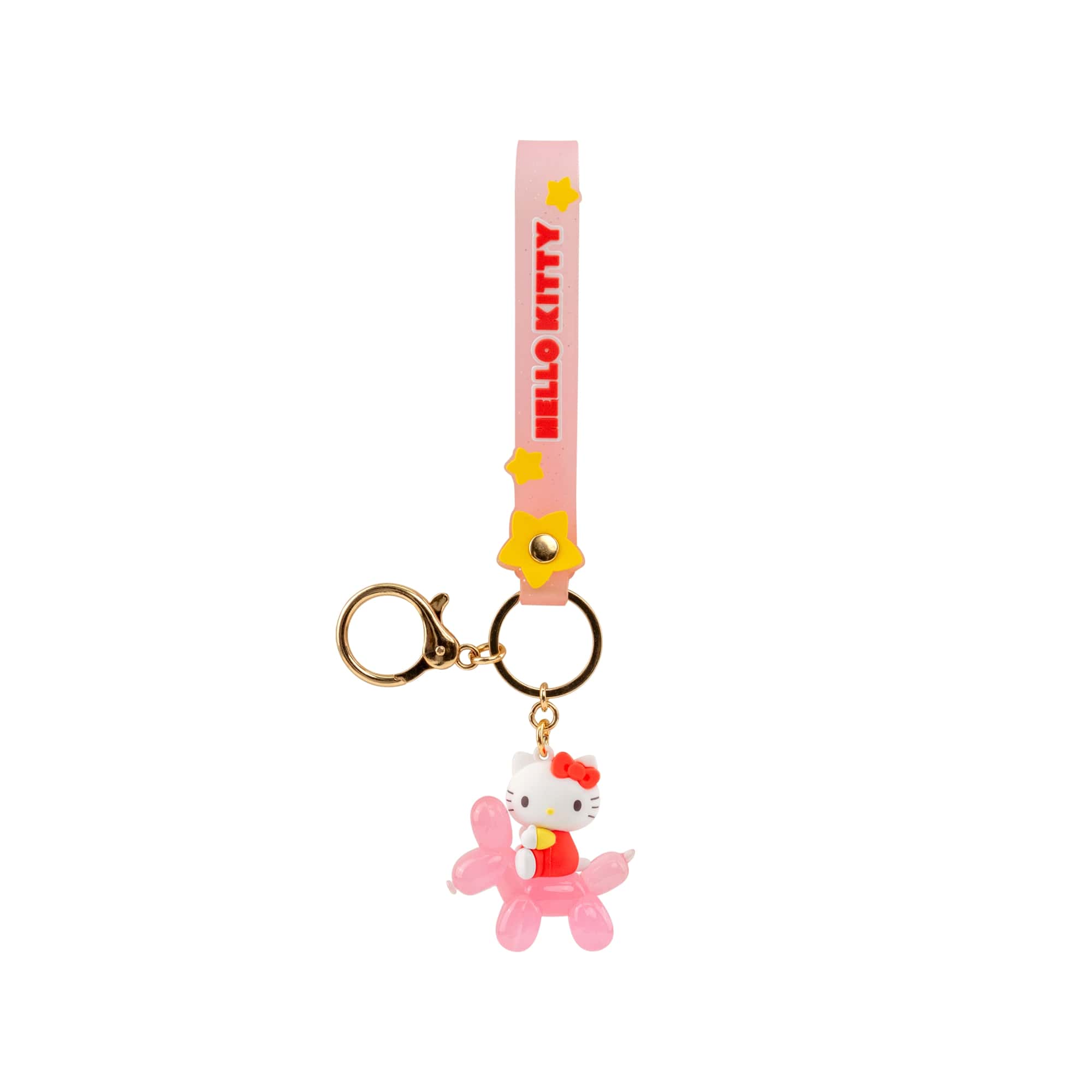 Hello Kitty 3D Nyckelring/Bag Charm med Silikonband - Balloon Series - 4