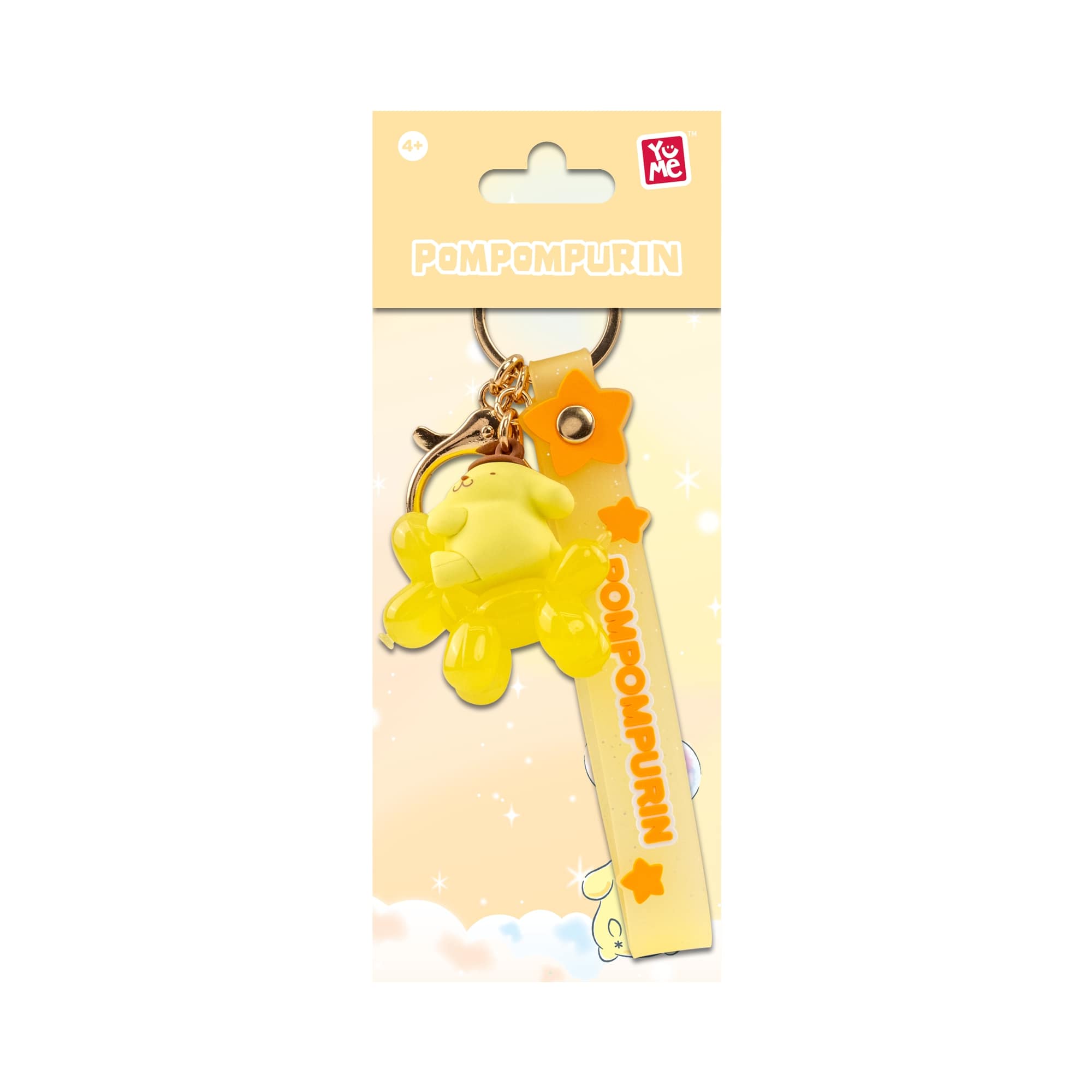 Pompompurin 3D Nyckelring/Bag Charm med Silikonband - Balloon Series - 3