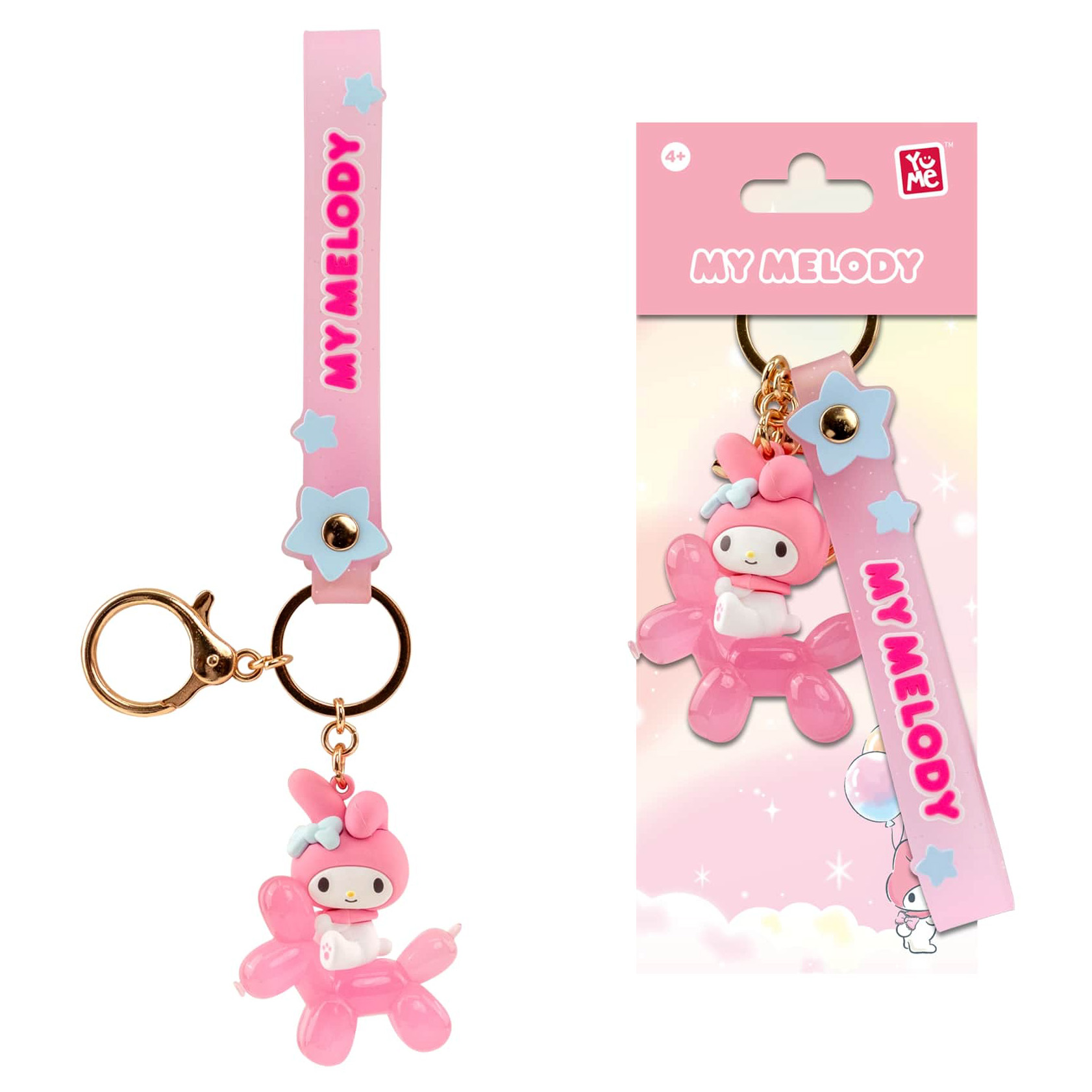 My Melody 3D Nyckelring/Bag Charm med Silikonband - Balloon Series