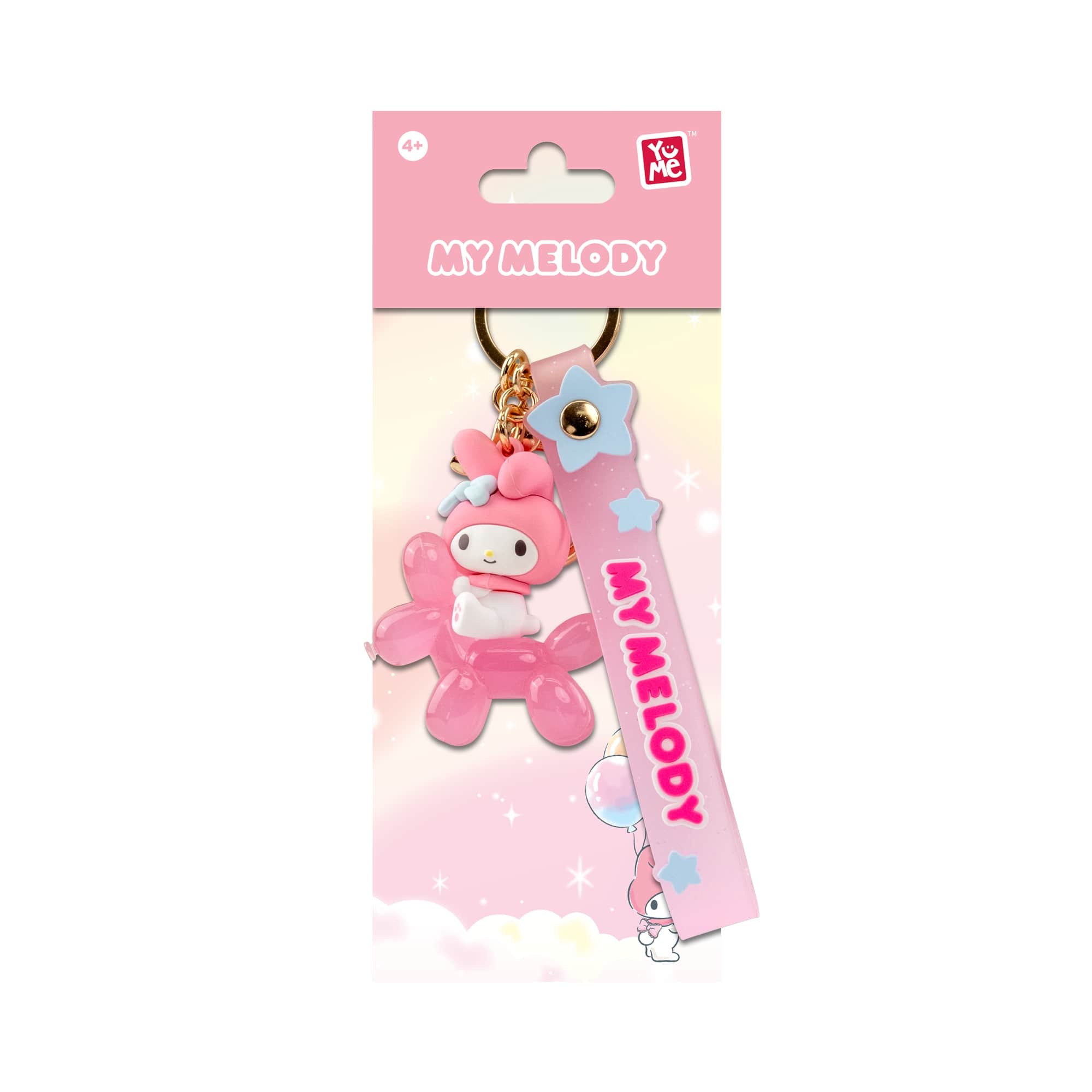 My Melody 3D Nyckelring/Bag Charm med Silikonband - Balloon Series - 3